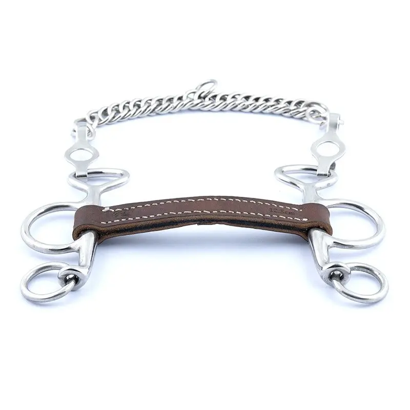 Pelham pour cheval en cuir Jump'In