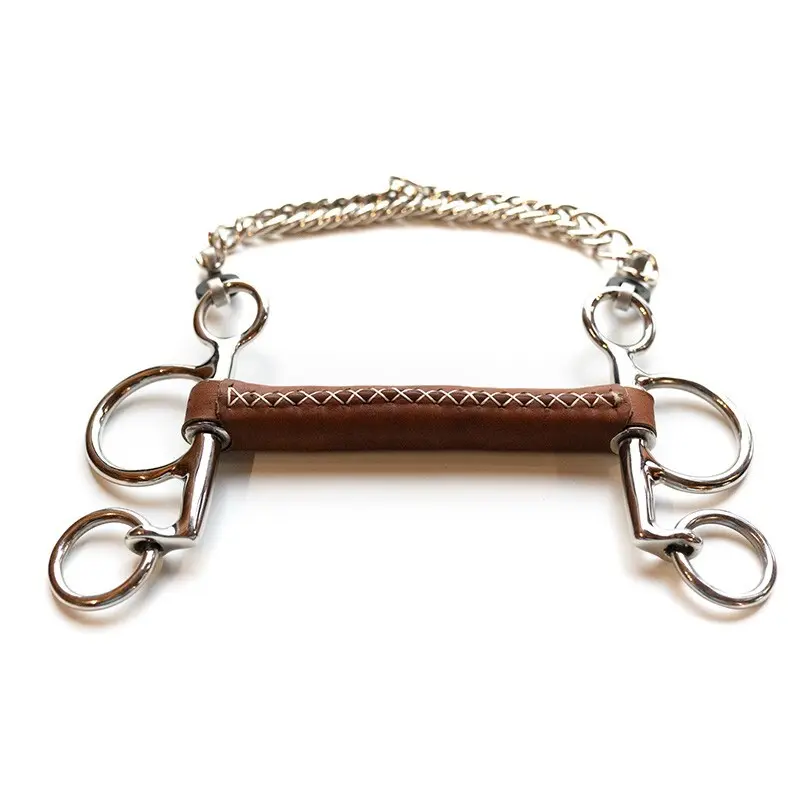 Pelham pour cheval en cuir rond Jump'In
