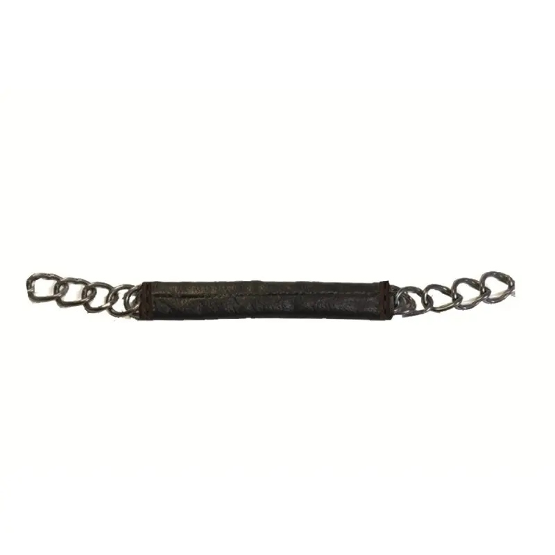 Gourmette pour cheval gaine cuir Jump'In