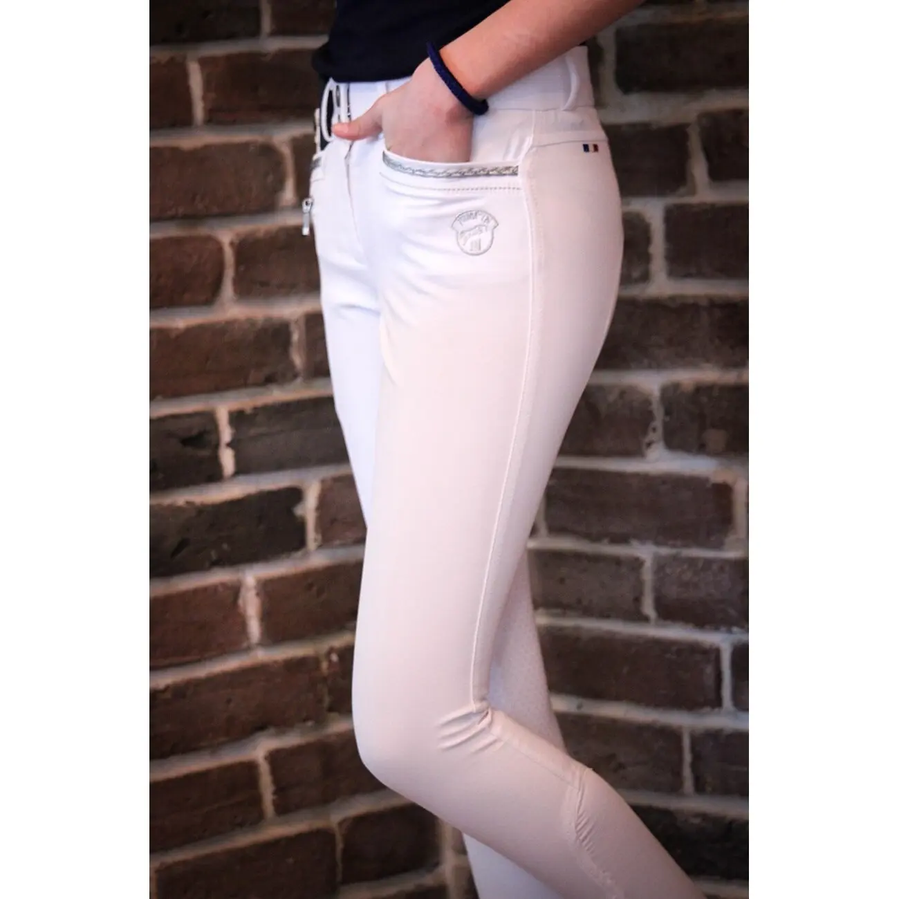 Pantalon équitation de concours fille Jump'In Marie