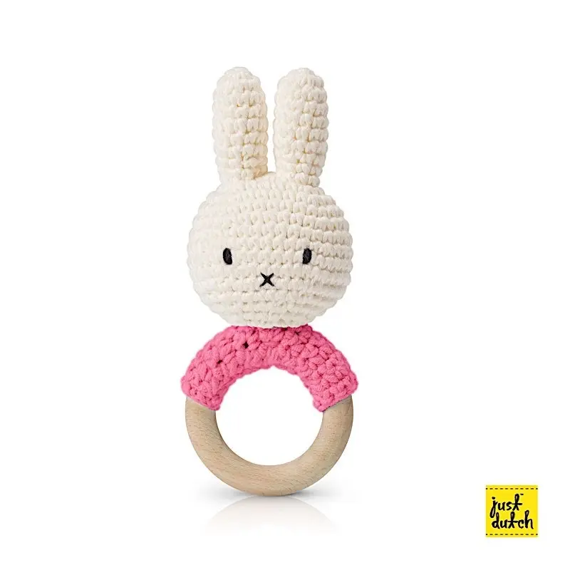 8720618226419 - Rassel miffy teether eco-cotton Just Dutch