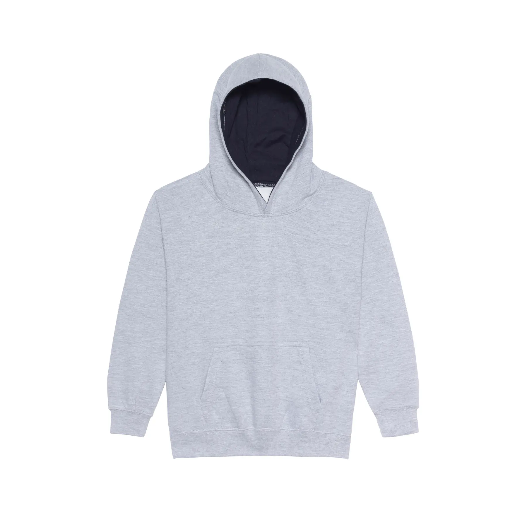 Just Hoods Unisex Gris Child Hoodie Varsity