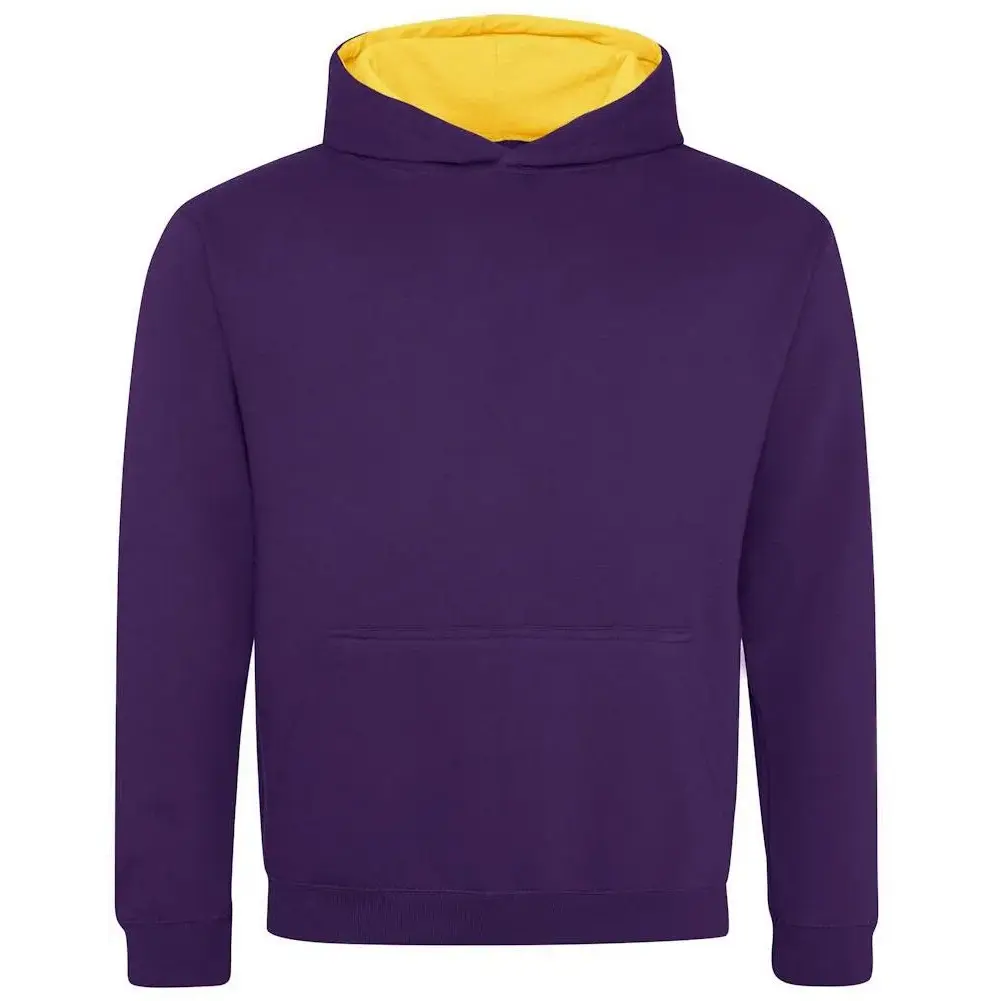 Just Hoods Unisex Violet Child Hoodie Varsity