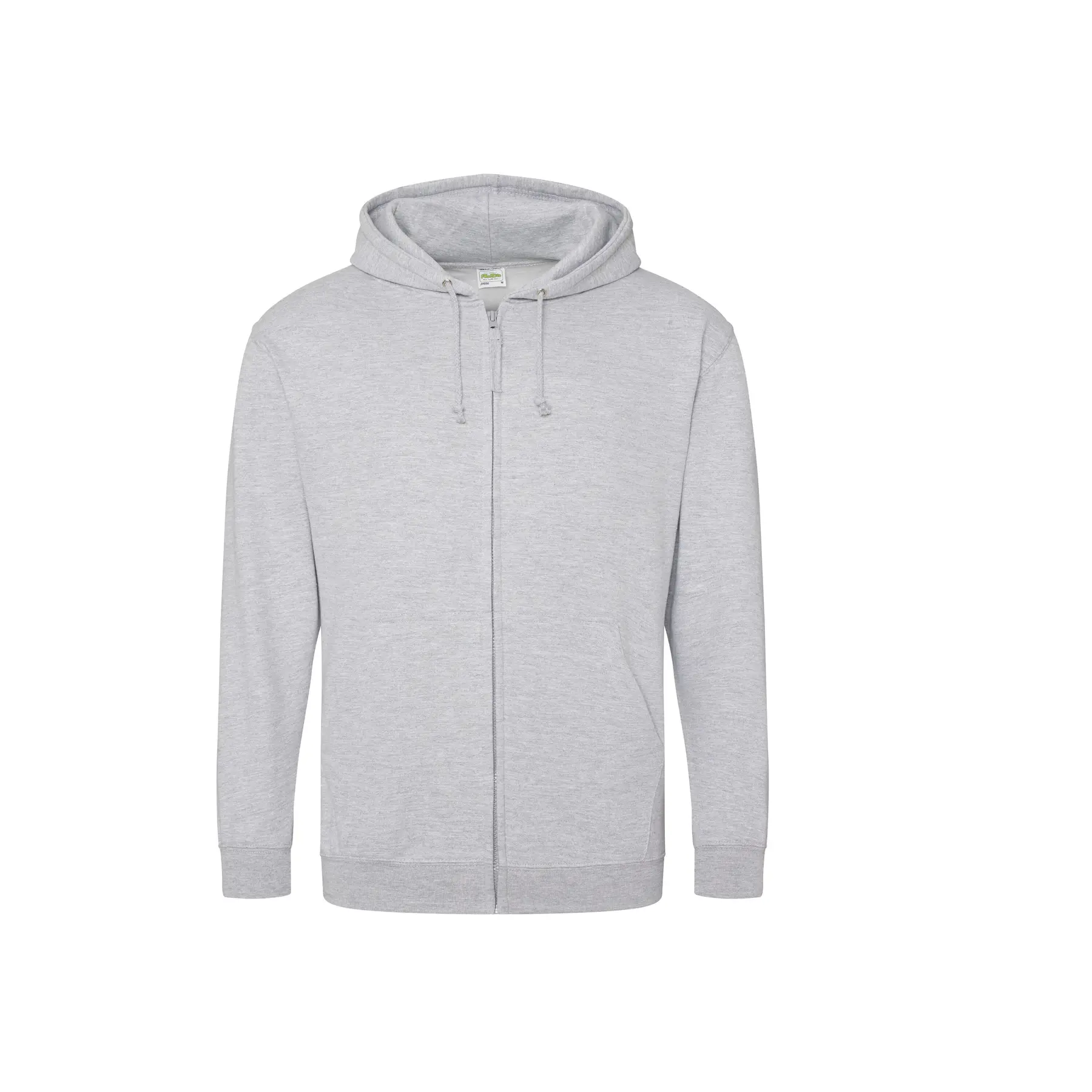 Just Hoods Unisex Gris Full Zip Hoodie