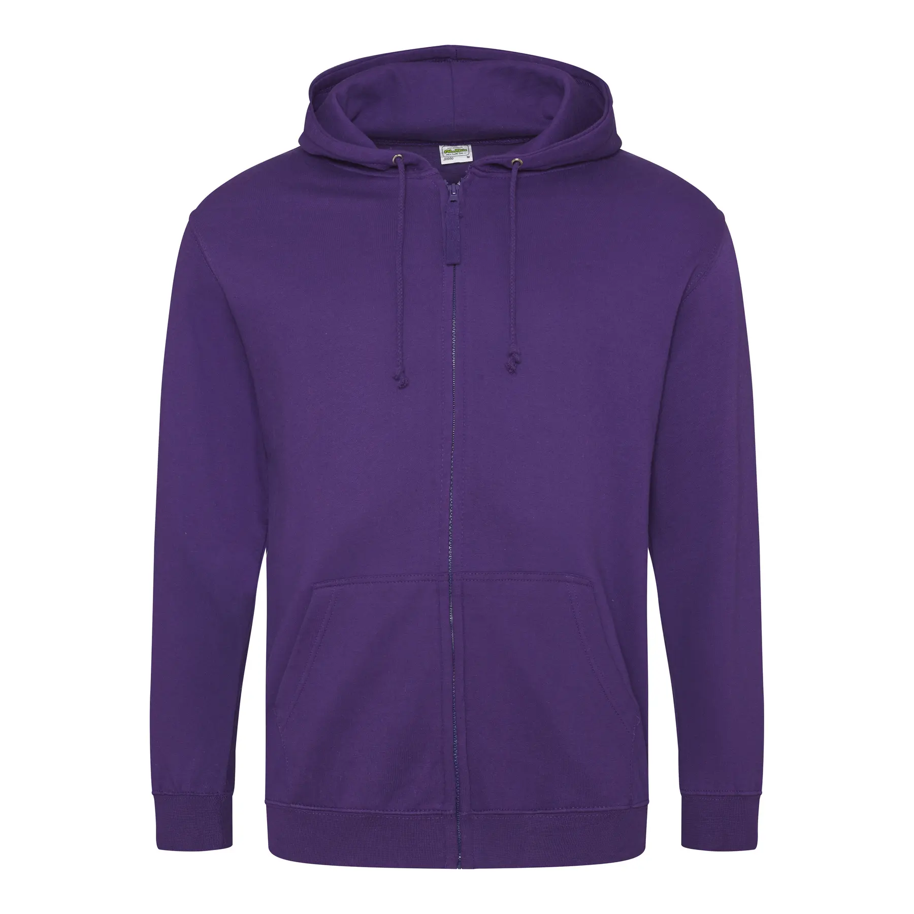 Just Hoods Unisex Violet Full Zip Hoodie