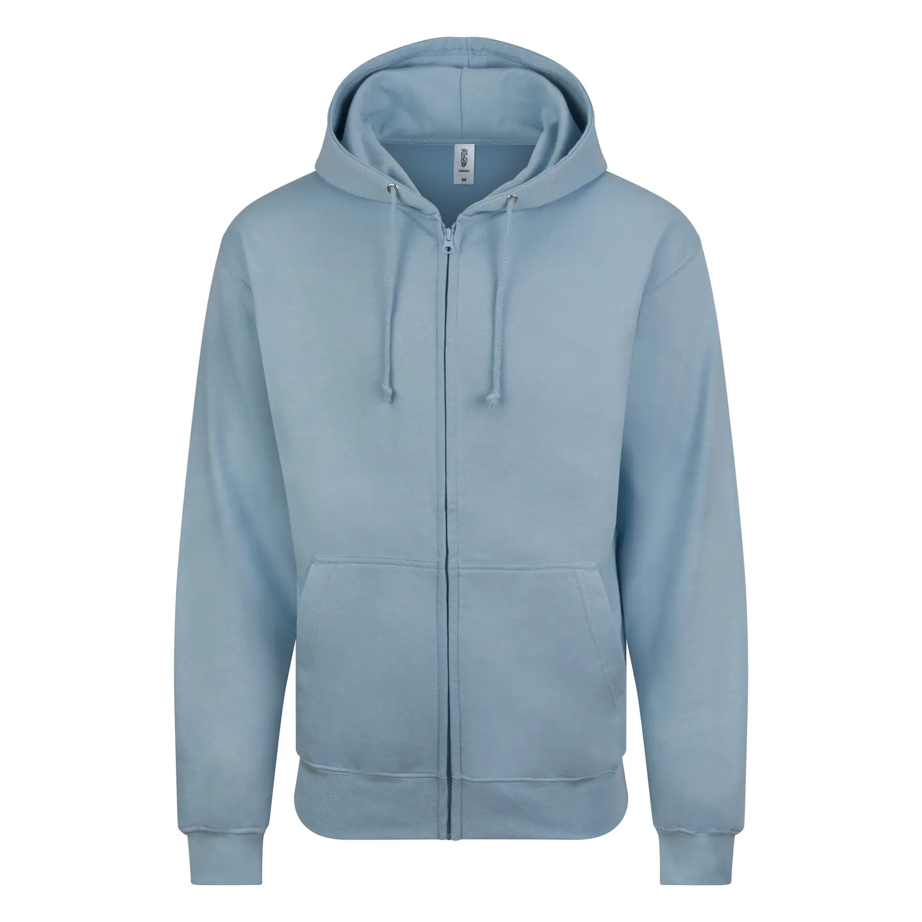 Just Hoods Unisex Gris Full Zip Hoodie