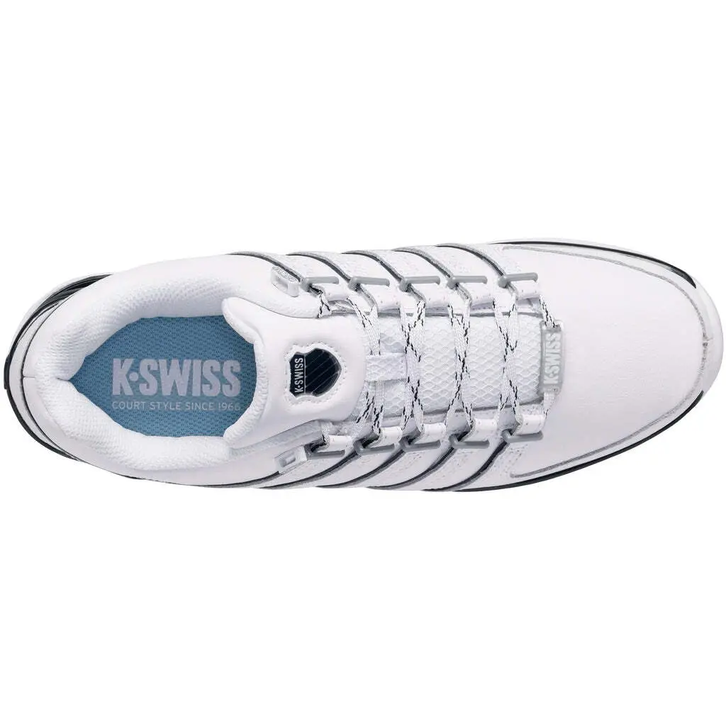 Zapatillas K-Swiss Rinzler Para Hombre - Cuero, Suela De Goma - Estilo Inspirado En Tenis Con Detalles Metálicos