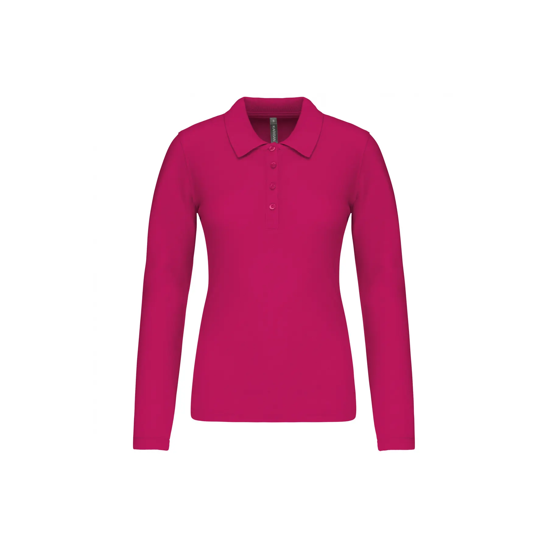 Damen Poloshirt mit langen Ärmeln Kariban Piqué
