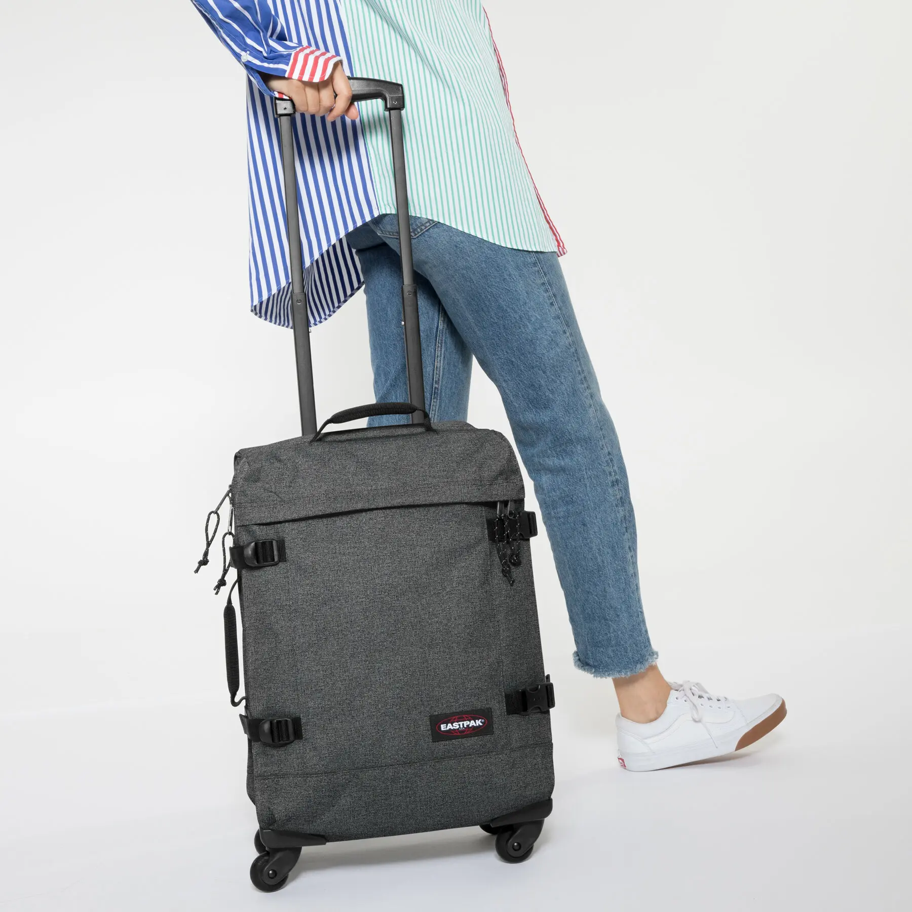 Mala de Cabine / Trolley 54cm 4 Rodas Eastpak TRANS4 S Preta