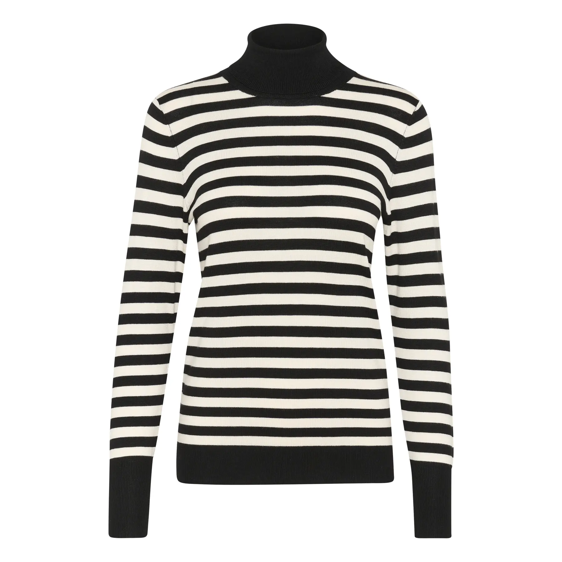 Women's turtleneck sweater KAFFE Lizza Striped