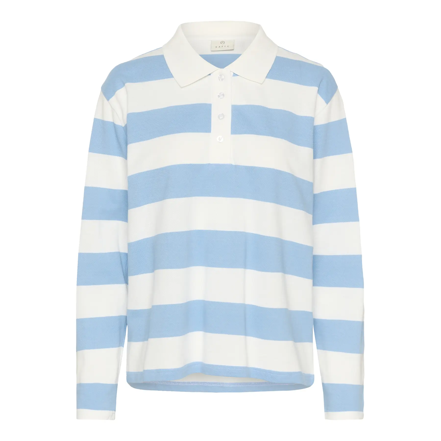 Image of Polo-Shirt, langarm, Damen KAFFE Miala