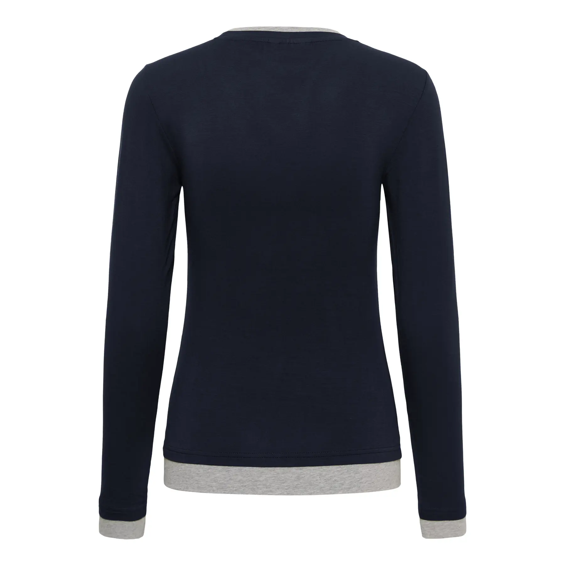 2-in-1 Langarmshirt Damen KAFFE KAanso