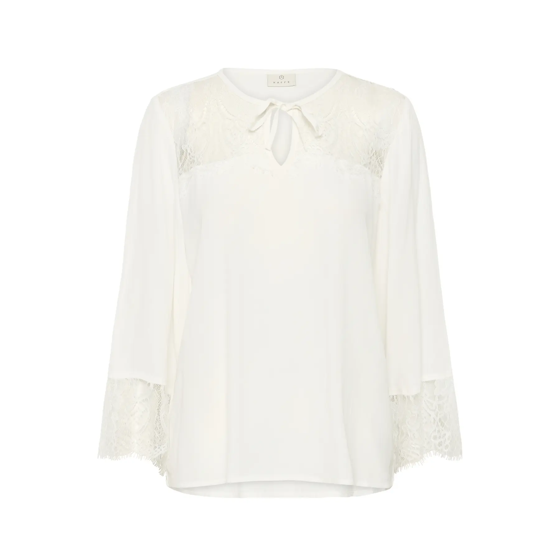 Image of Langärmelige Bluse, Damen KAFFE April Lace