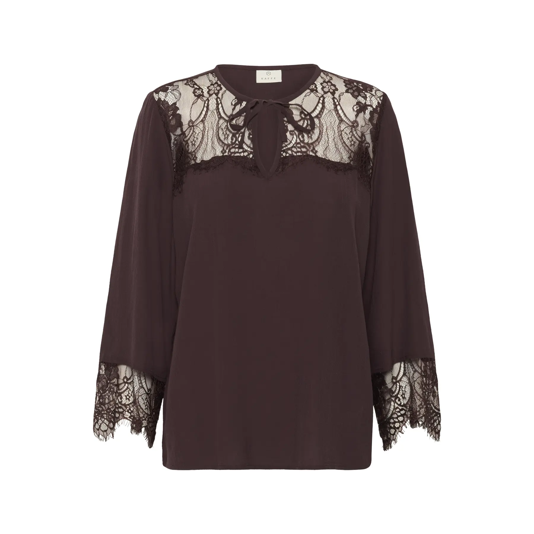 Long sleeve blouse for women KAFFE April Lace