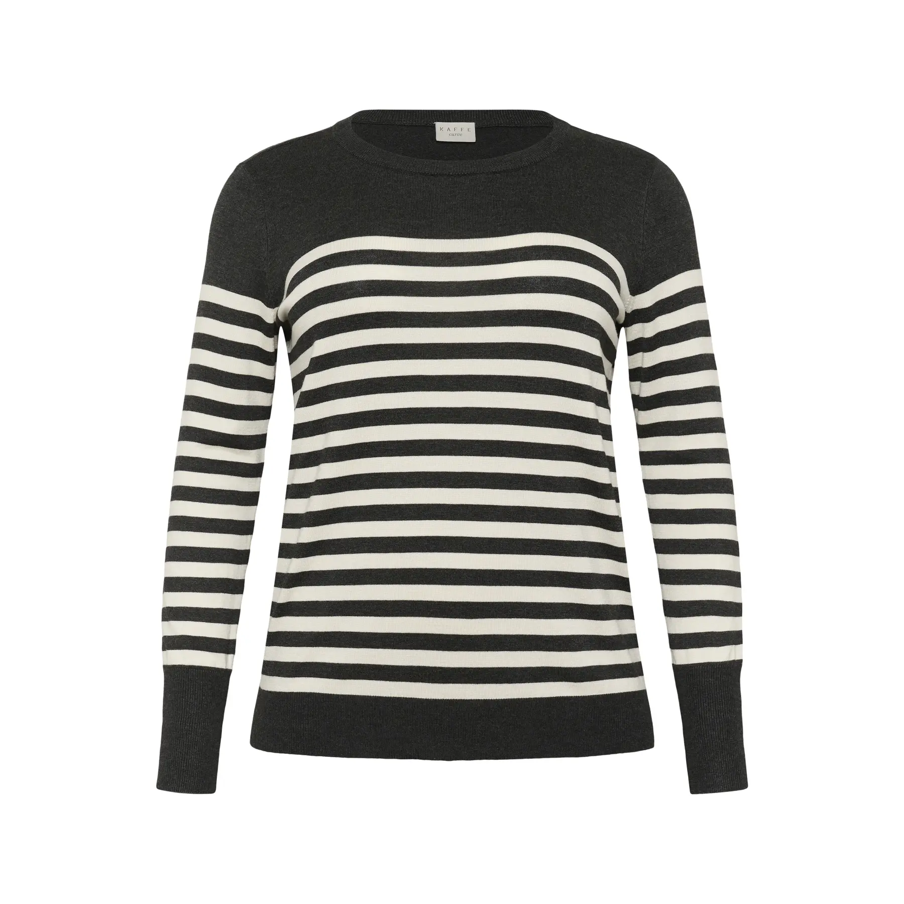 Image of Gestreifter Strickpullover für Damen KAFFE Curve Lizzy