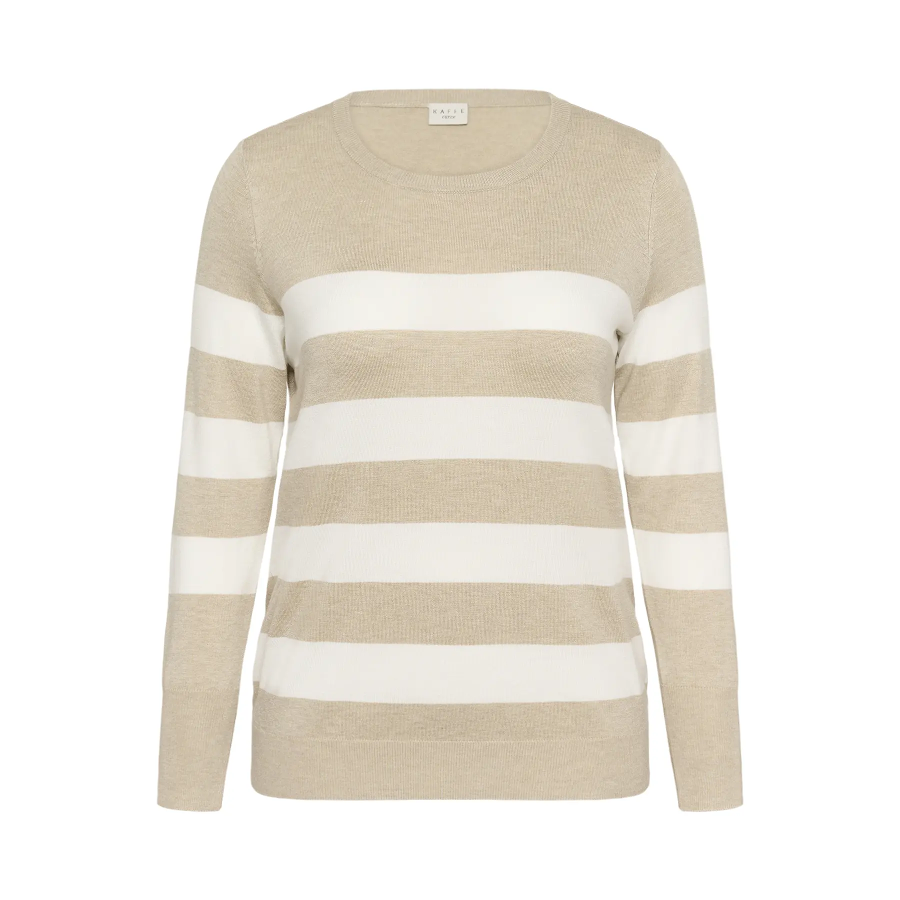 Gestreifter Strickpullover für Damen KAFFE Curve Lizzy