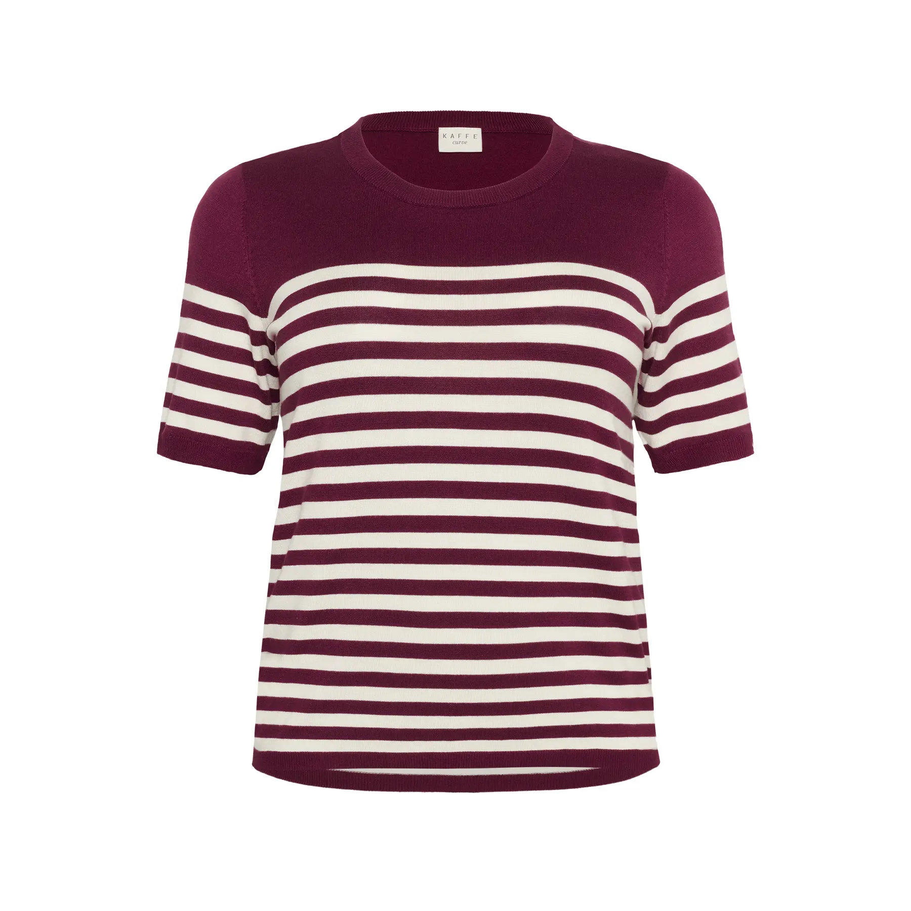Striped short sleeve jumper women KAFFE Curve Lizzy