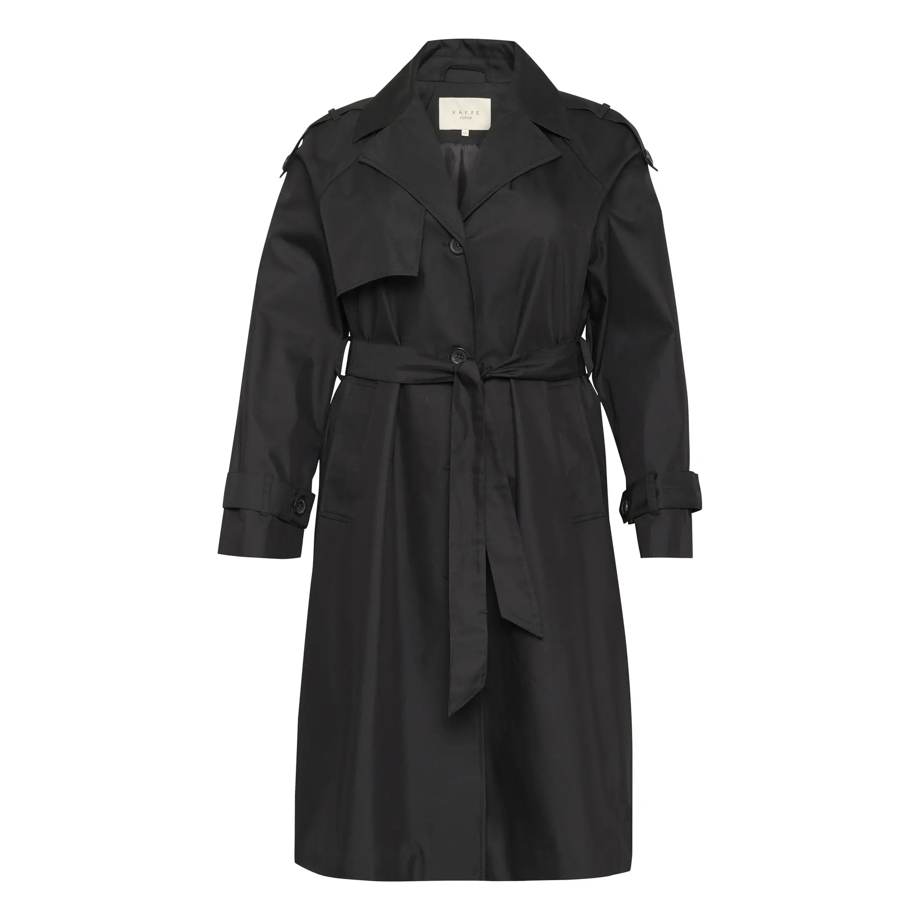 Image of Damen-Trenchcoat KAFFE Curve Saliva
