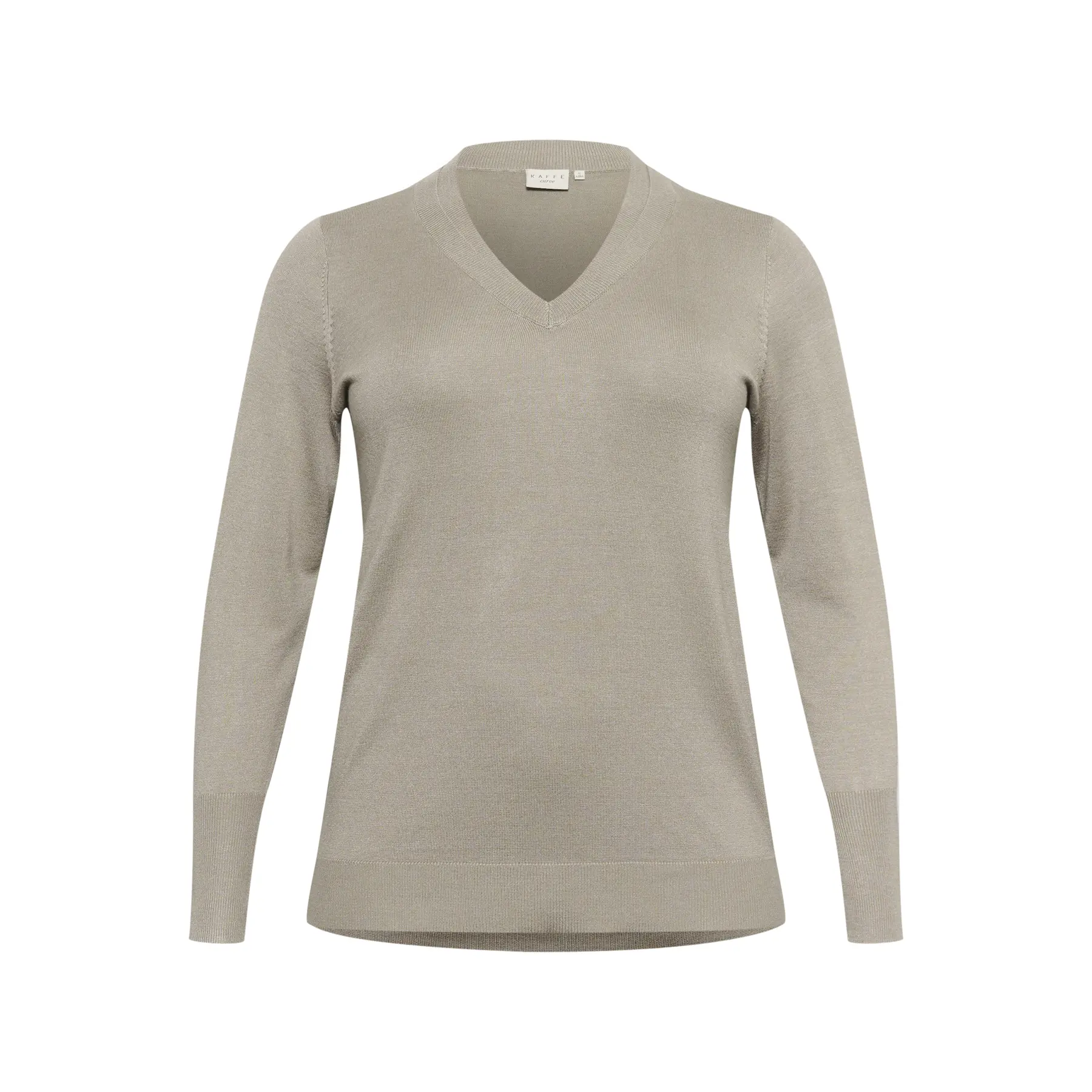 Image of Damen V-Ausschnitt Pulli KAFFE Curve Clizzy