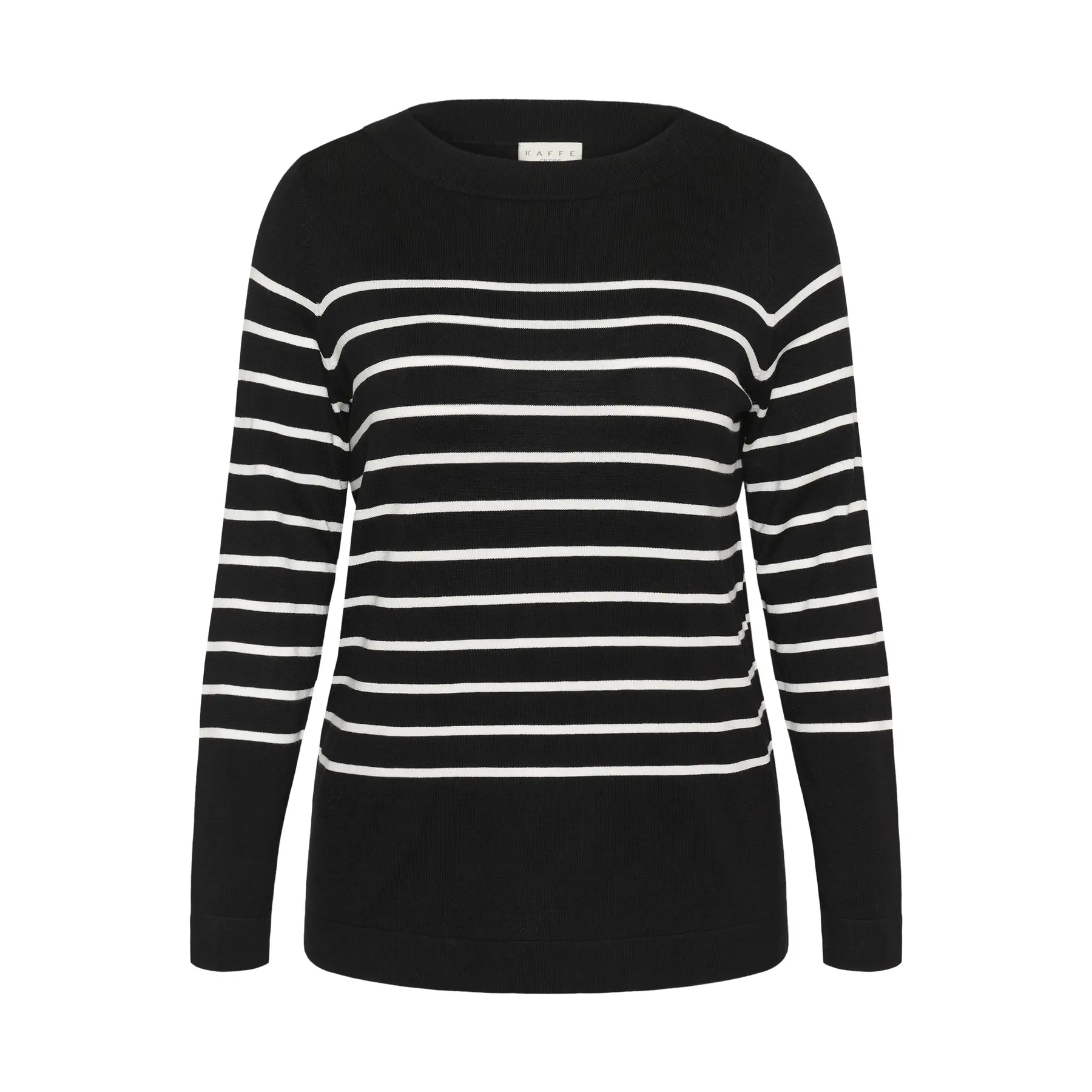 Image of Streifen Boot-Ausschnitt Pullover Damen KAFFE Curve Lizzy NO