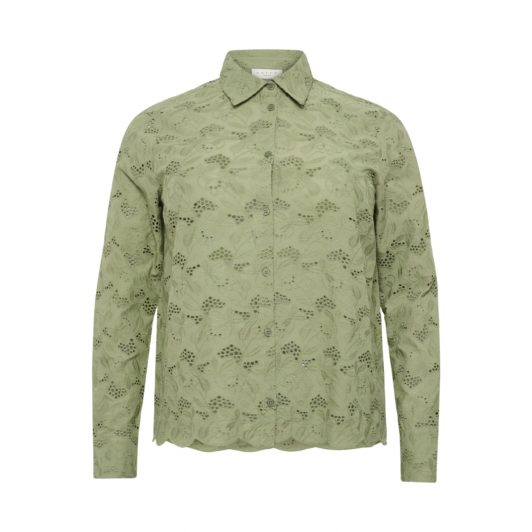 Image of Langarm-Bluse Damen KAFFE Curve KCTiara