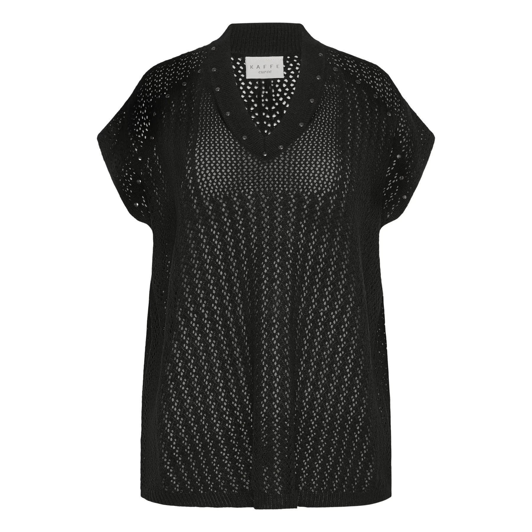 Image of Strickponcho für Damen KAFFE Curve Rosa