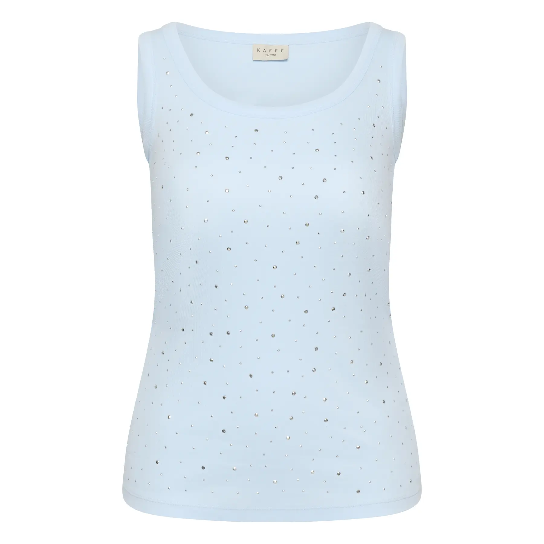 Image of Damen-Top KAFFE Curve Carina Rhinestone