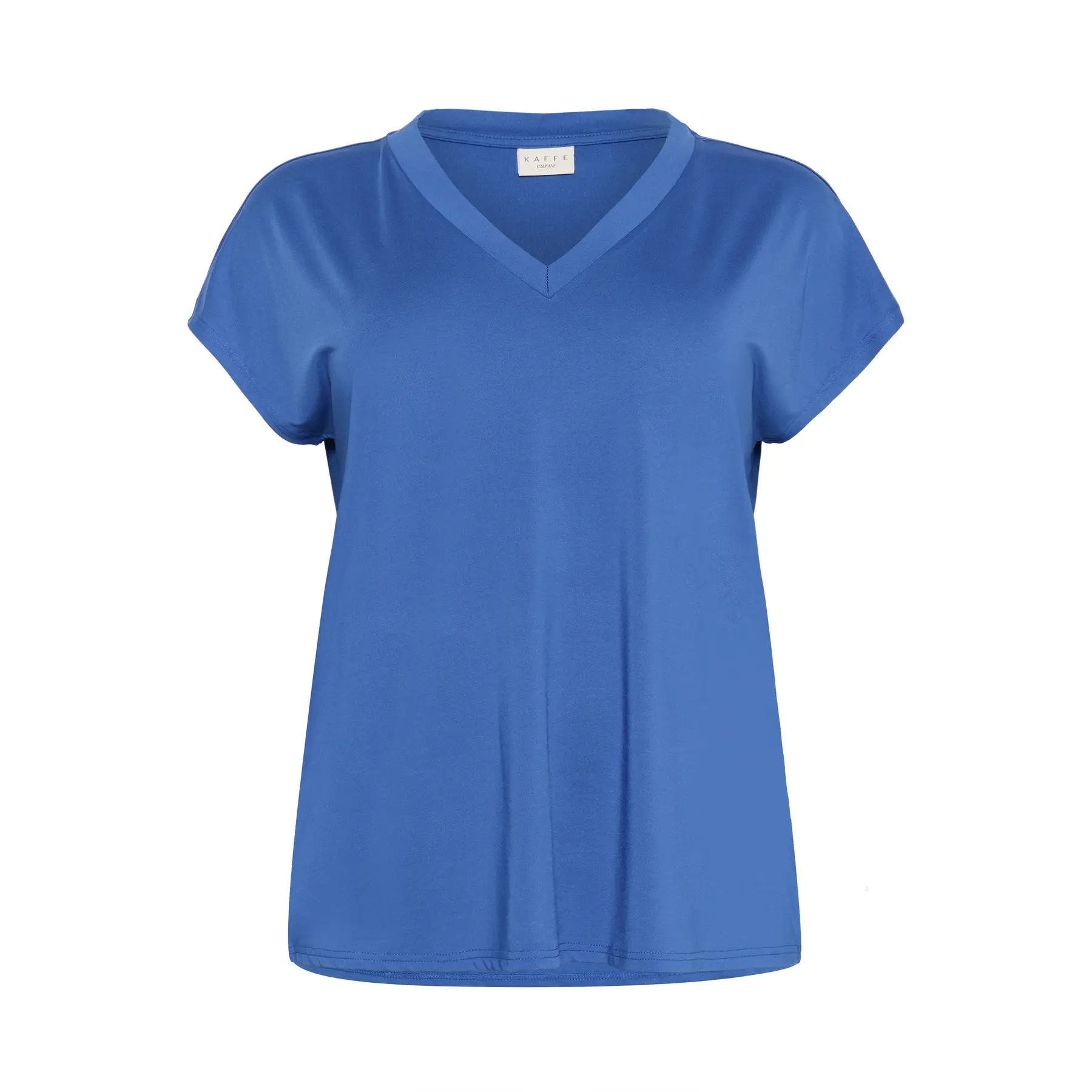 Women's V-neck T-shirt KAFFE Curve Mirinda