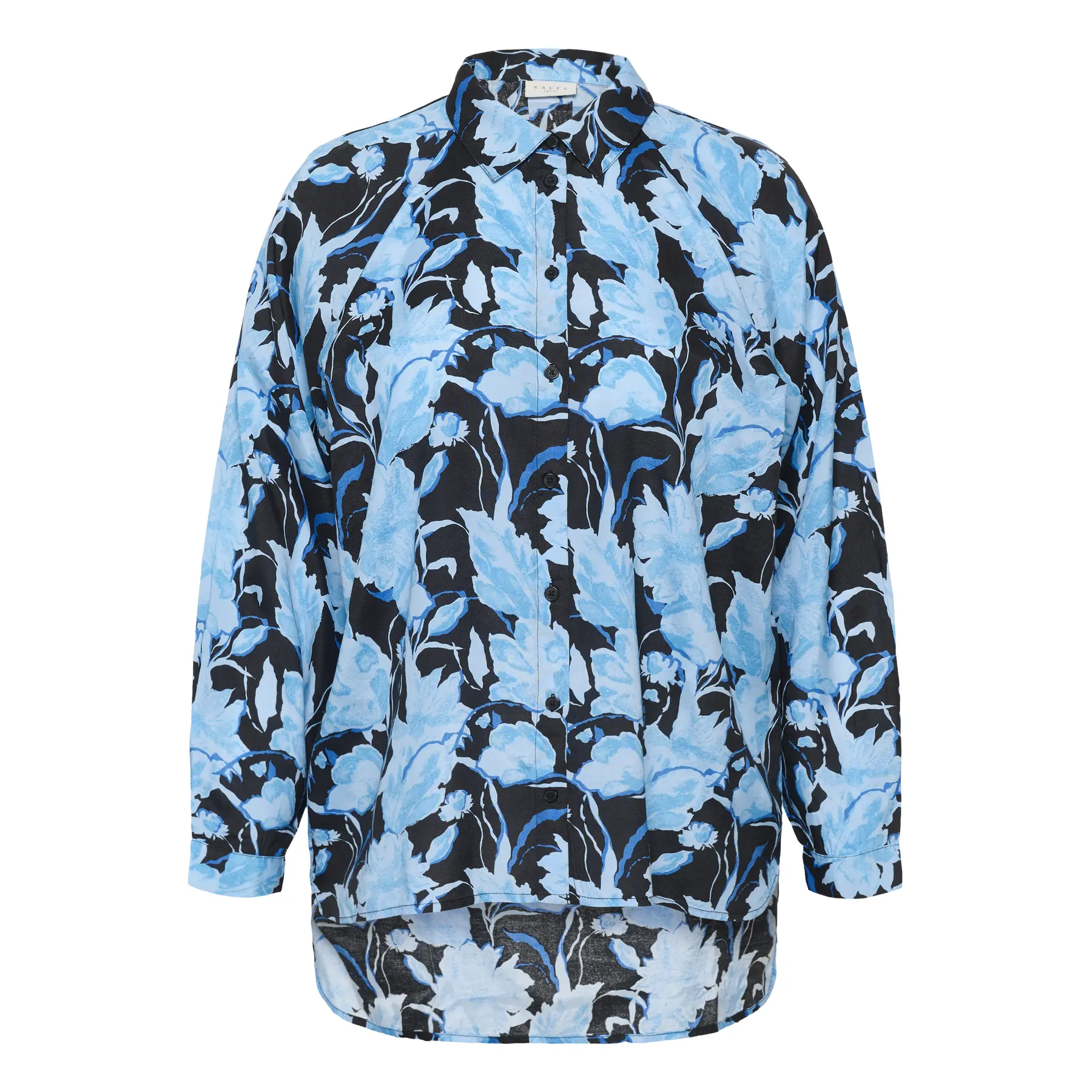 Kaffe Curve Women's Bleu Long Sleeve Shirt Sasja