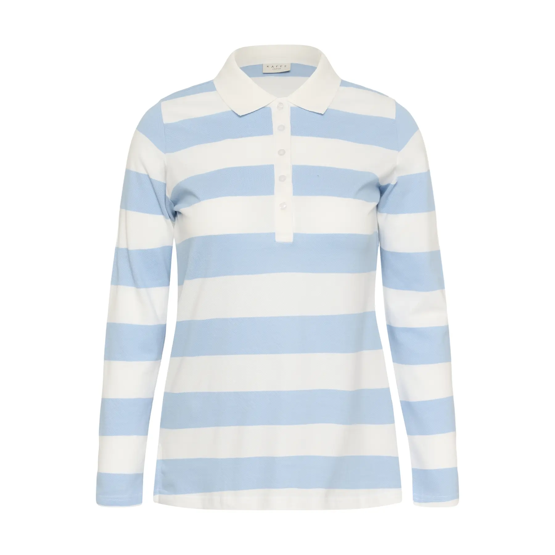 Women's long-sleeved polo shirt KAFFE Curve KCMiana