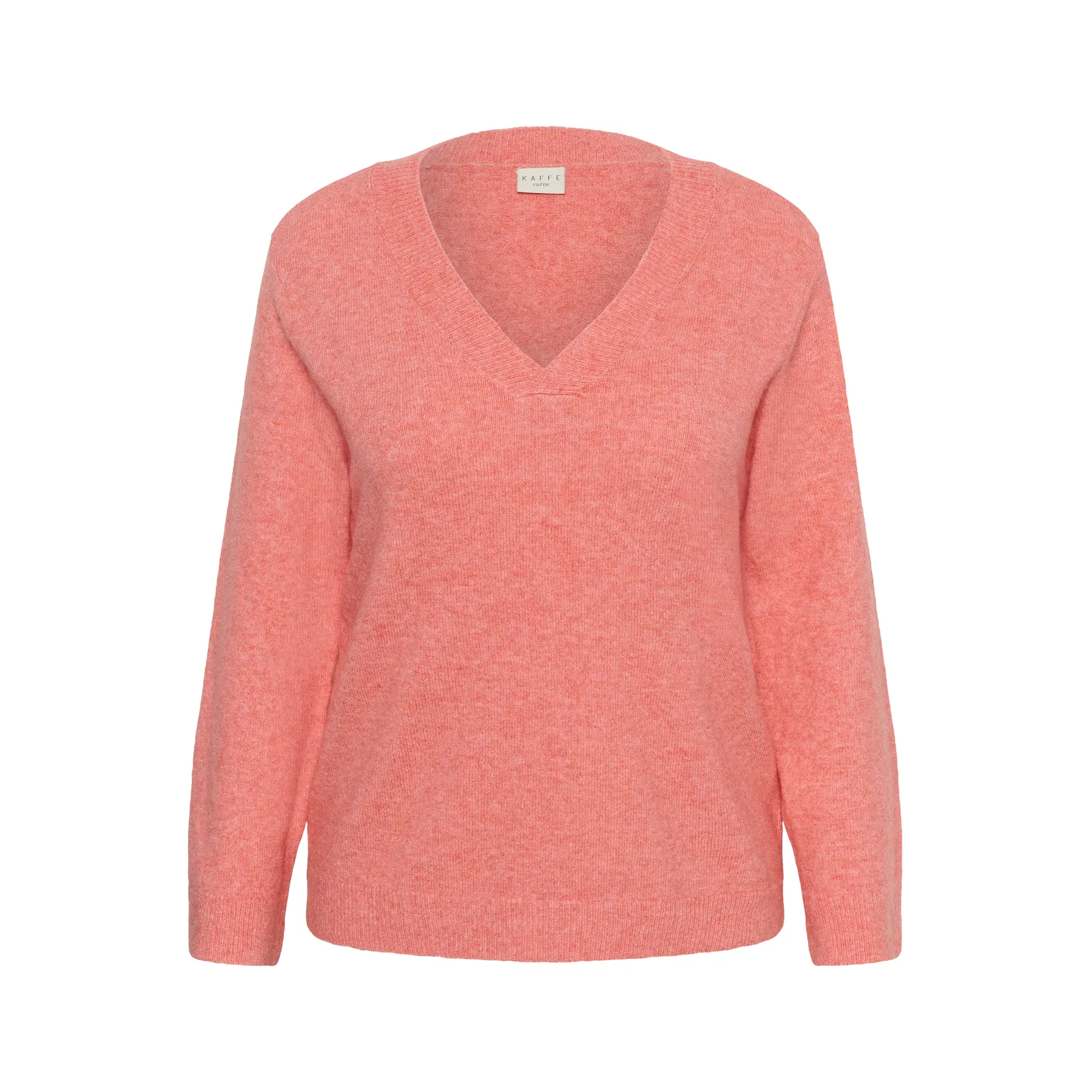 Image of Damen V-Ausschnitt Pulli KAFFE Curve Cjilanda