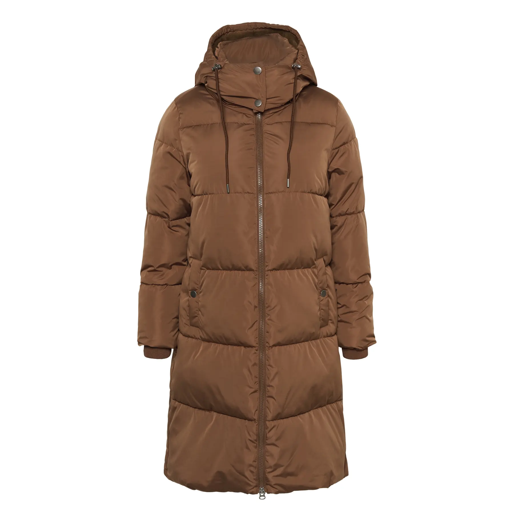 Lange Daunenjacke  mit Kapuze, Damen KAFFE Curve Nikole