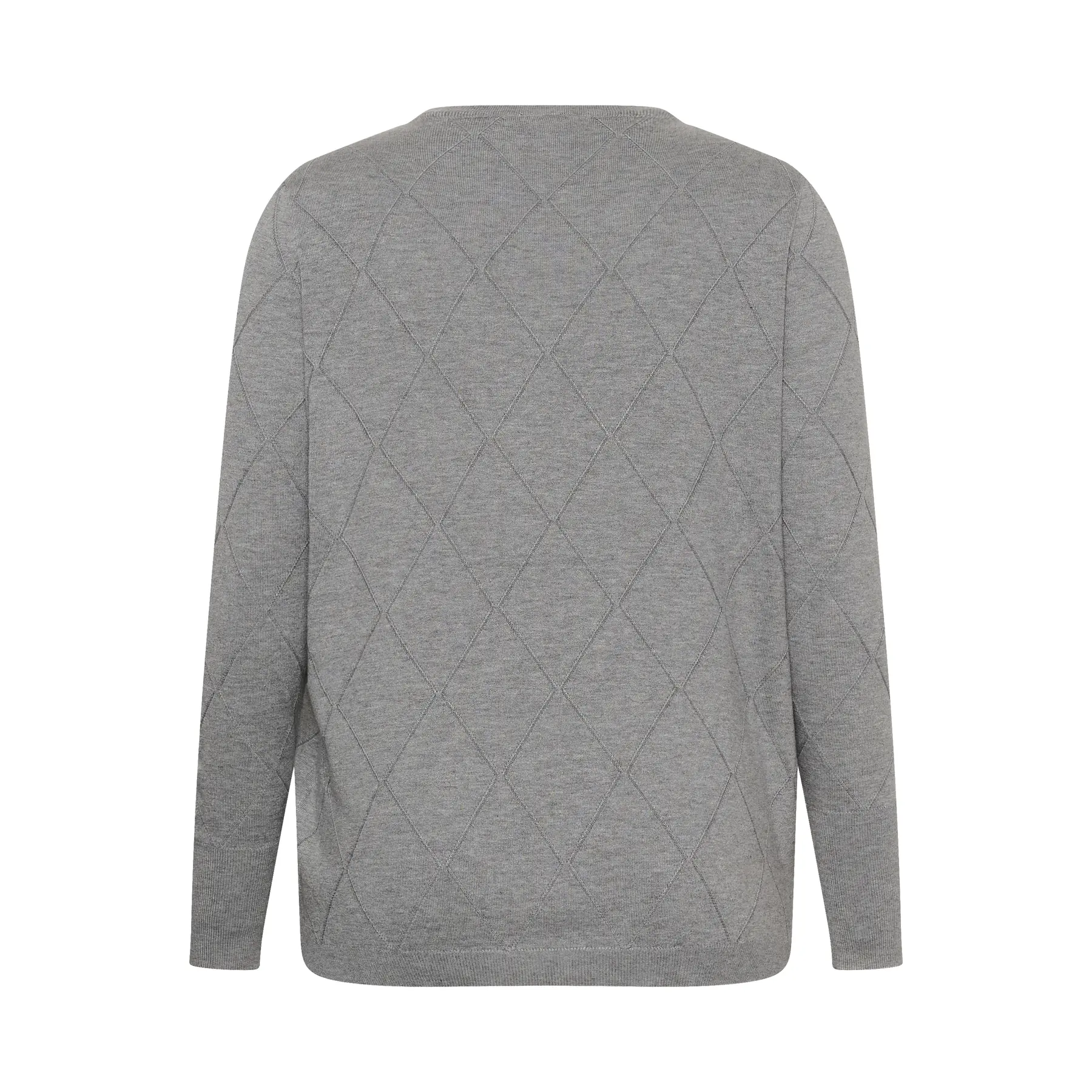 Kaffe Curve Women's Gris Woman Sweater Lizzy Argyle