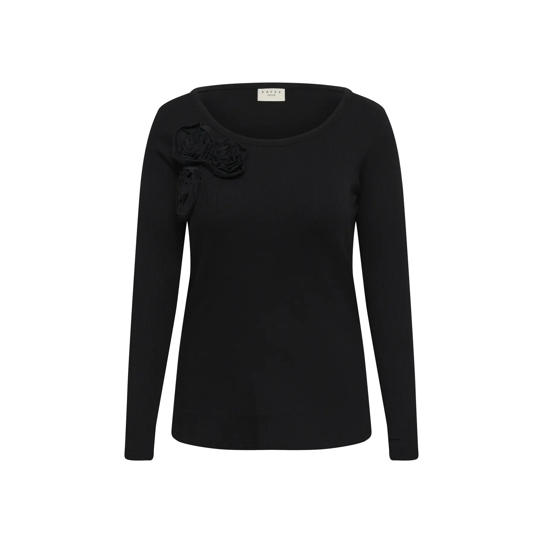 Dames-T-shirt met lange mouwen KAFFE Curve Susana