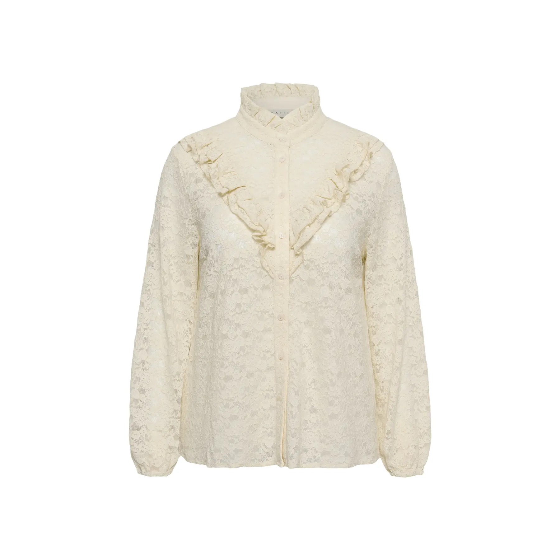 Dameshemd met lange mouwen KAFFE Curve Siggi Lace