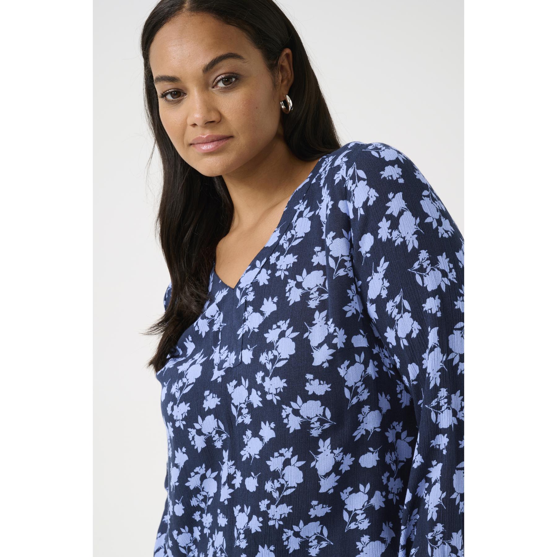 5715375815757 - Damen Langarmbluse mit Muster Ami