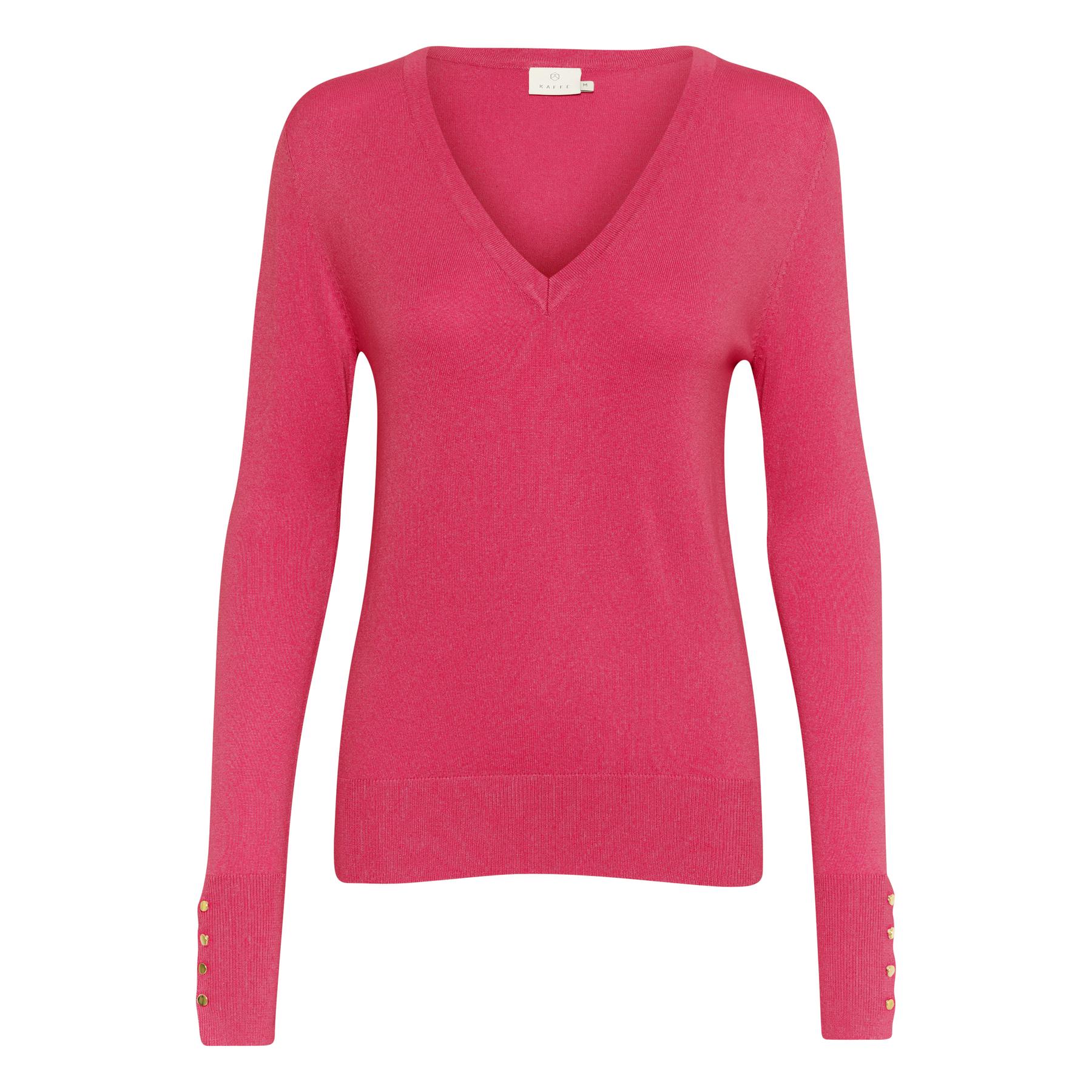 Maglione in maglia con scollatura a V donna KAFFE Lizza