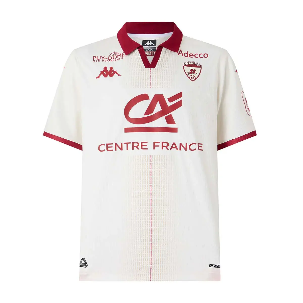Auswärtstrikot Clermont Foot 63 2026 - Blanc - male - Size: L