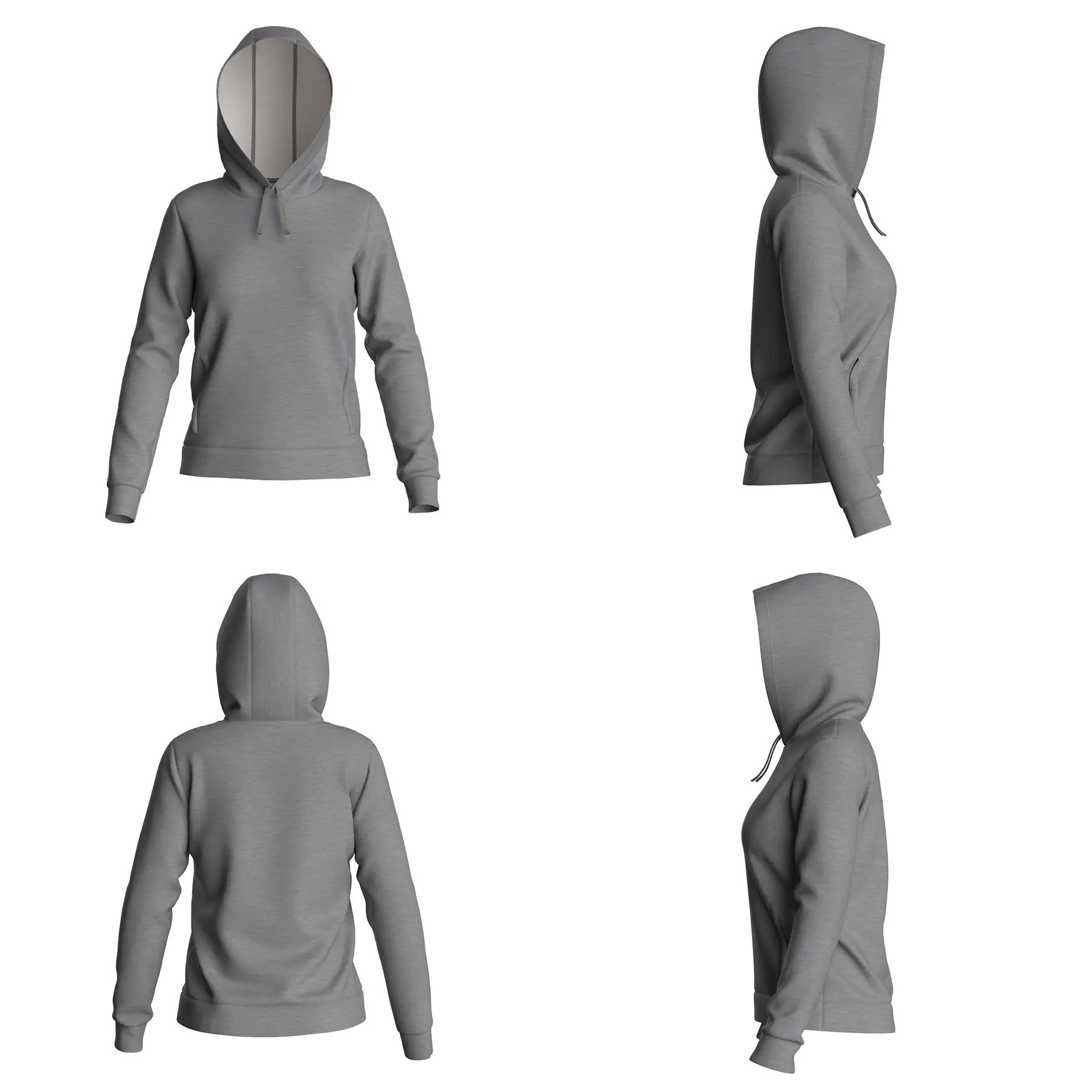 Hoodie Damen Jalva - Gris - female - Size: 2XL