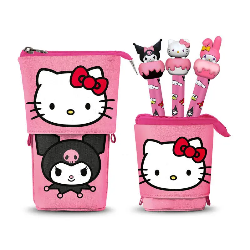 Federmäppchen mit 3 ausradierbaren Stiften Kinder Karactermania Hello Kitty