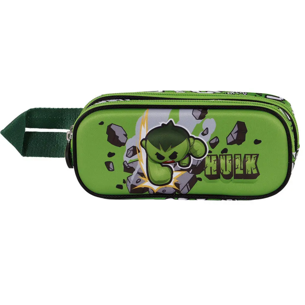 8445118044577 - 3d Doppeltes Mäppchen Kind Marvel Avengers Hulk Greenmass
