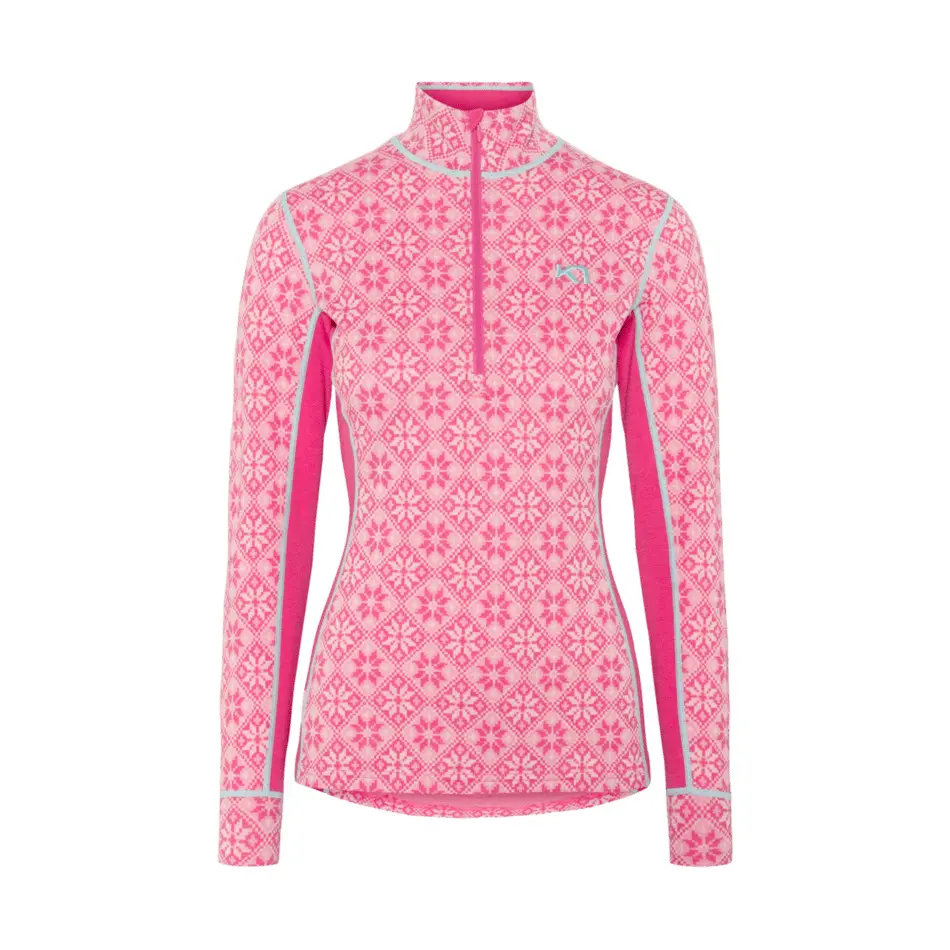 Sous maillot demi-zip femme Kari Traa Rose