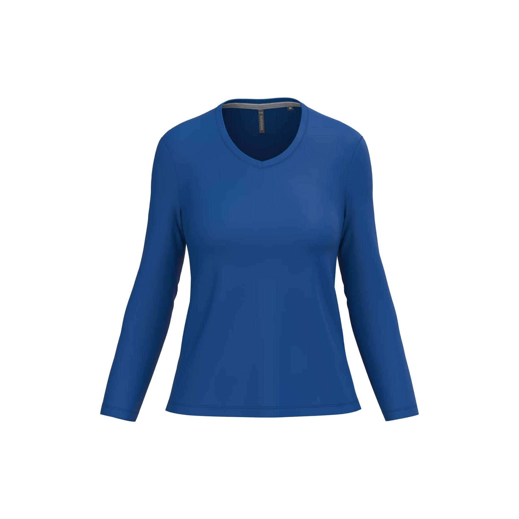 T-shirt a maniche lunghe col V donna Kariban