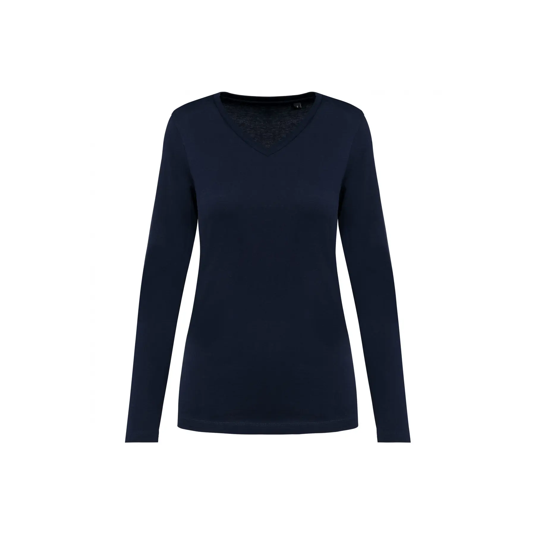 suprima Langarmshirt mit V-Ausschnitt, Damen Kariban Premium