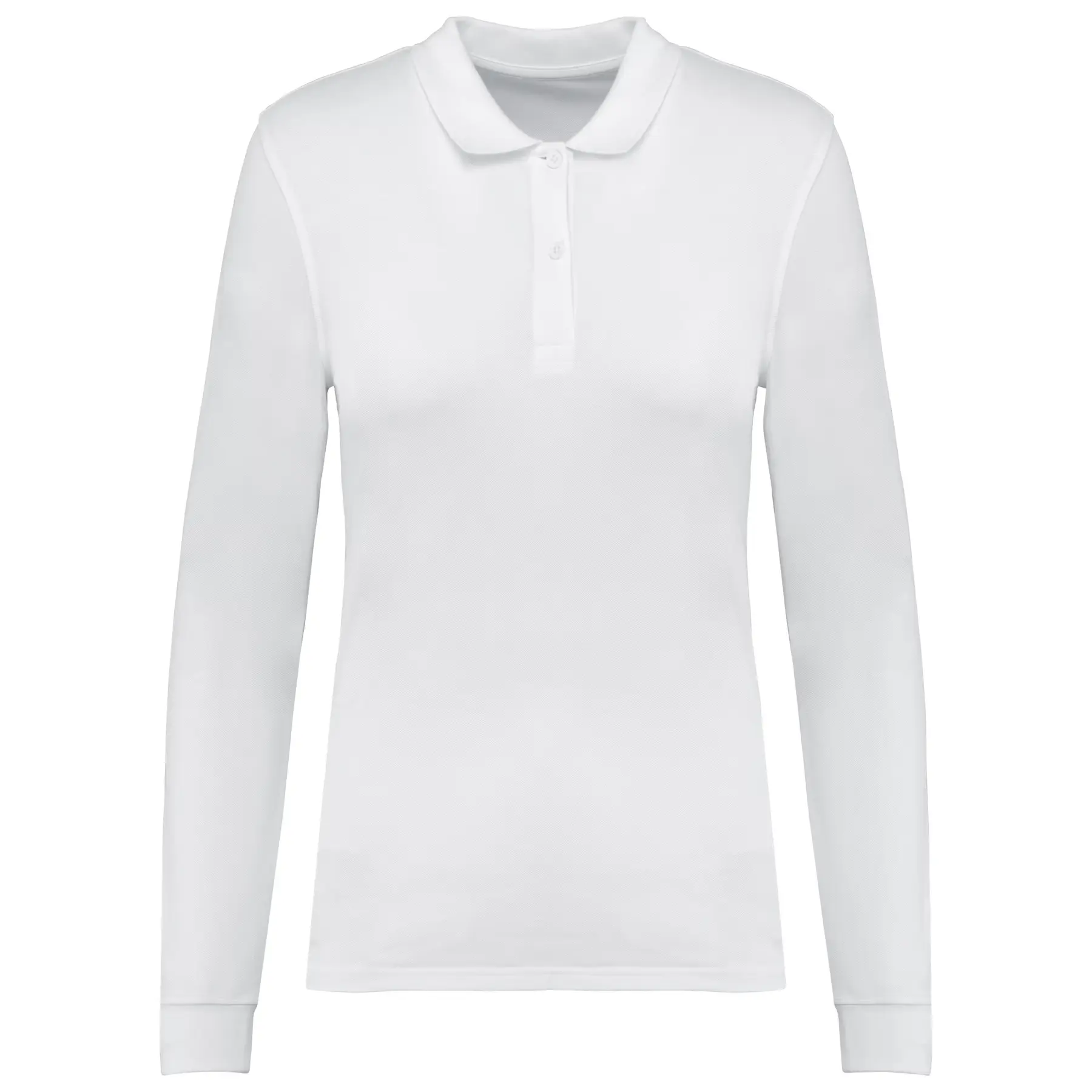 Piqué-Poloshirt mit langen Ärmeln, Damen Kariban Bio180