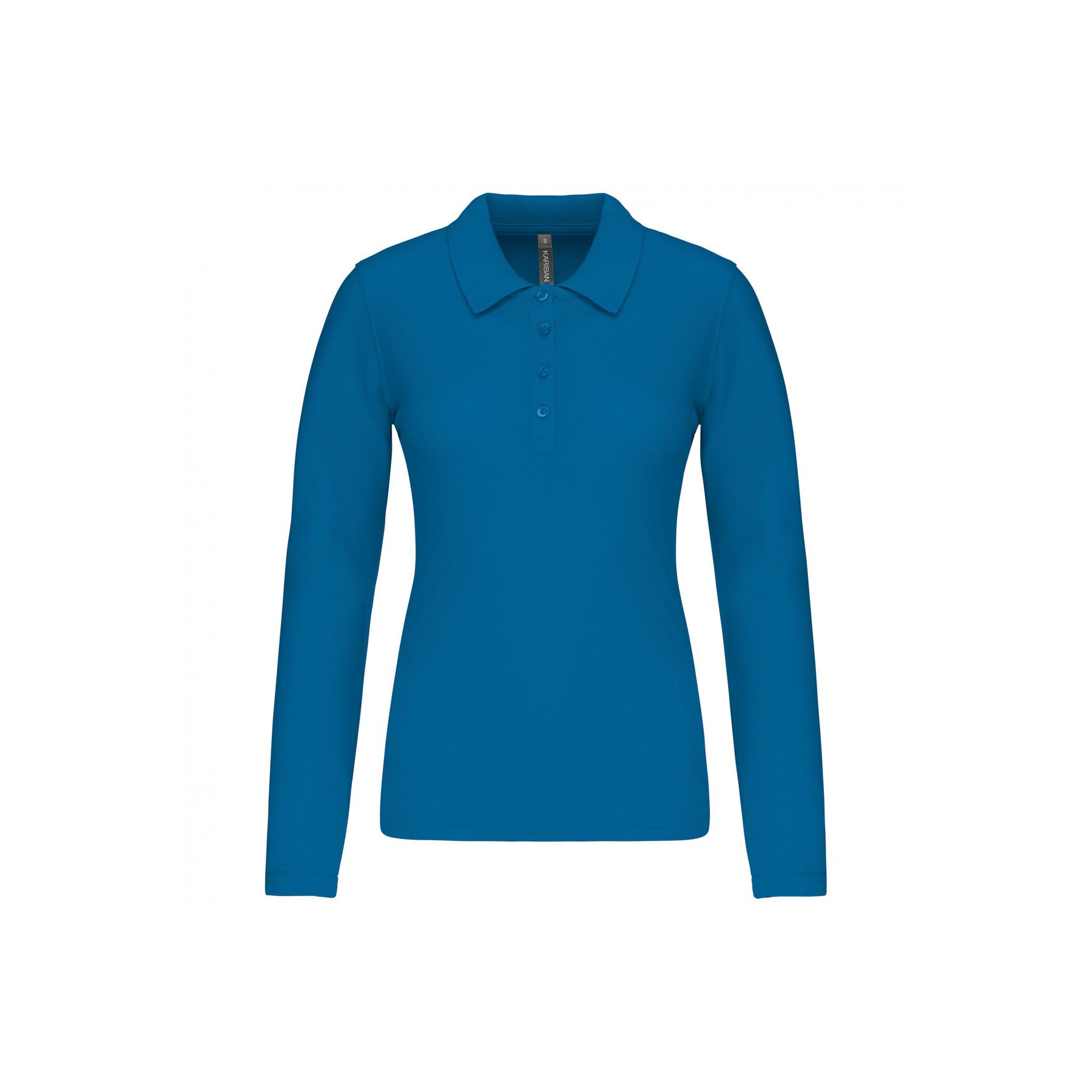 Polo donna a maniche lunghe in piqué