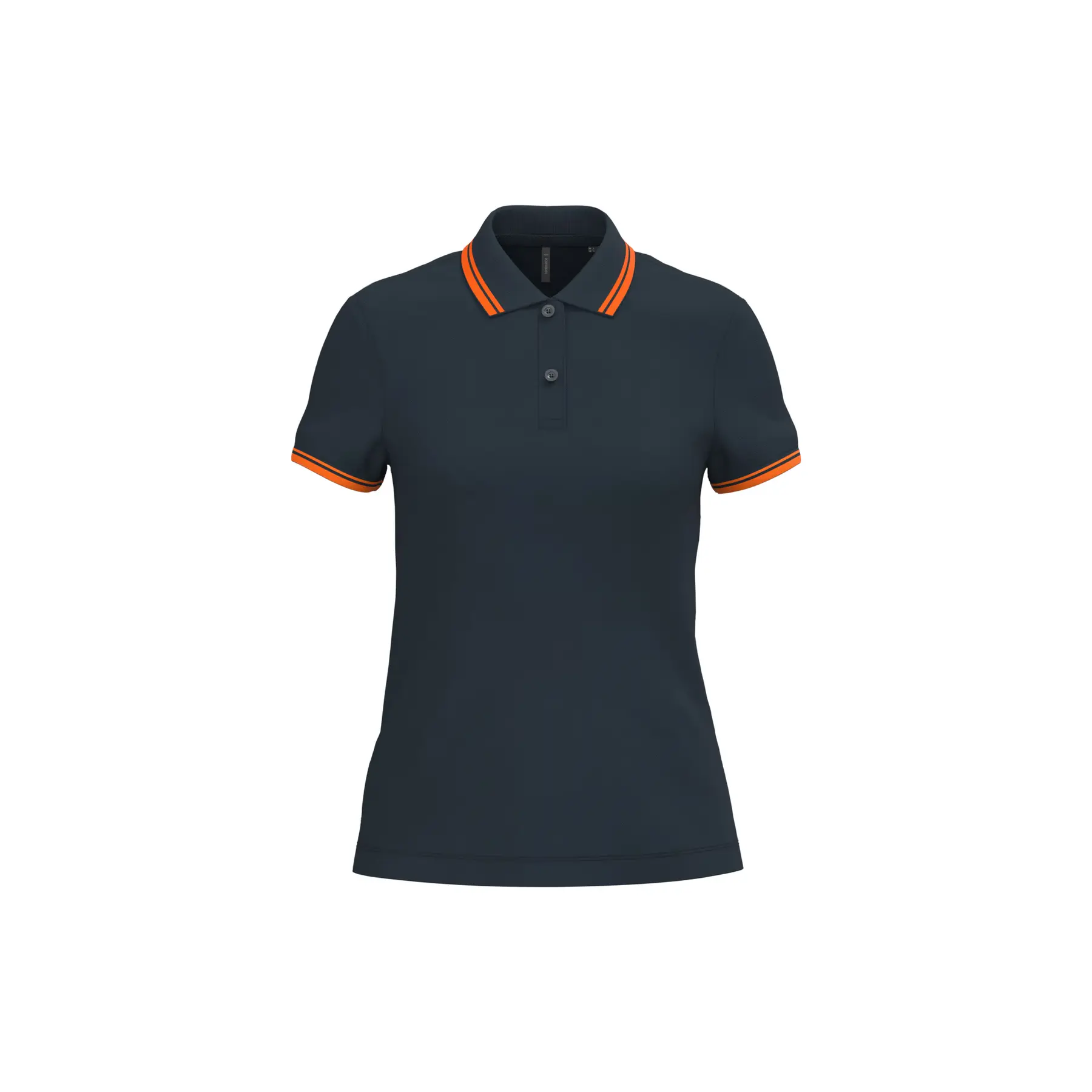 Poloshirt mit kontrastierenden Nähten für Frauen Kariban