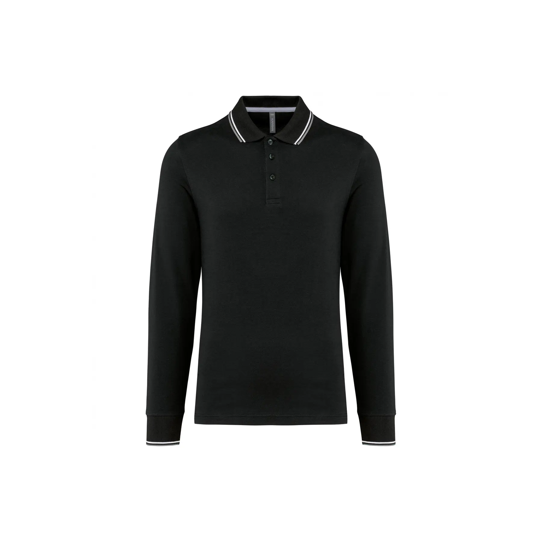 Polo-Shirt aus Piqué-Strick langarm Kariban