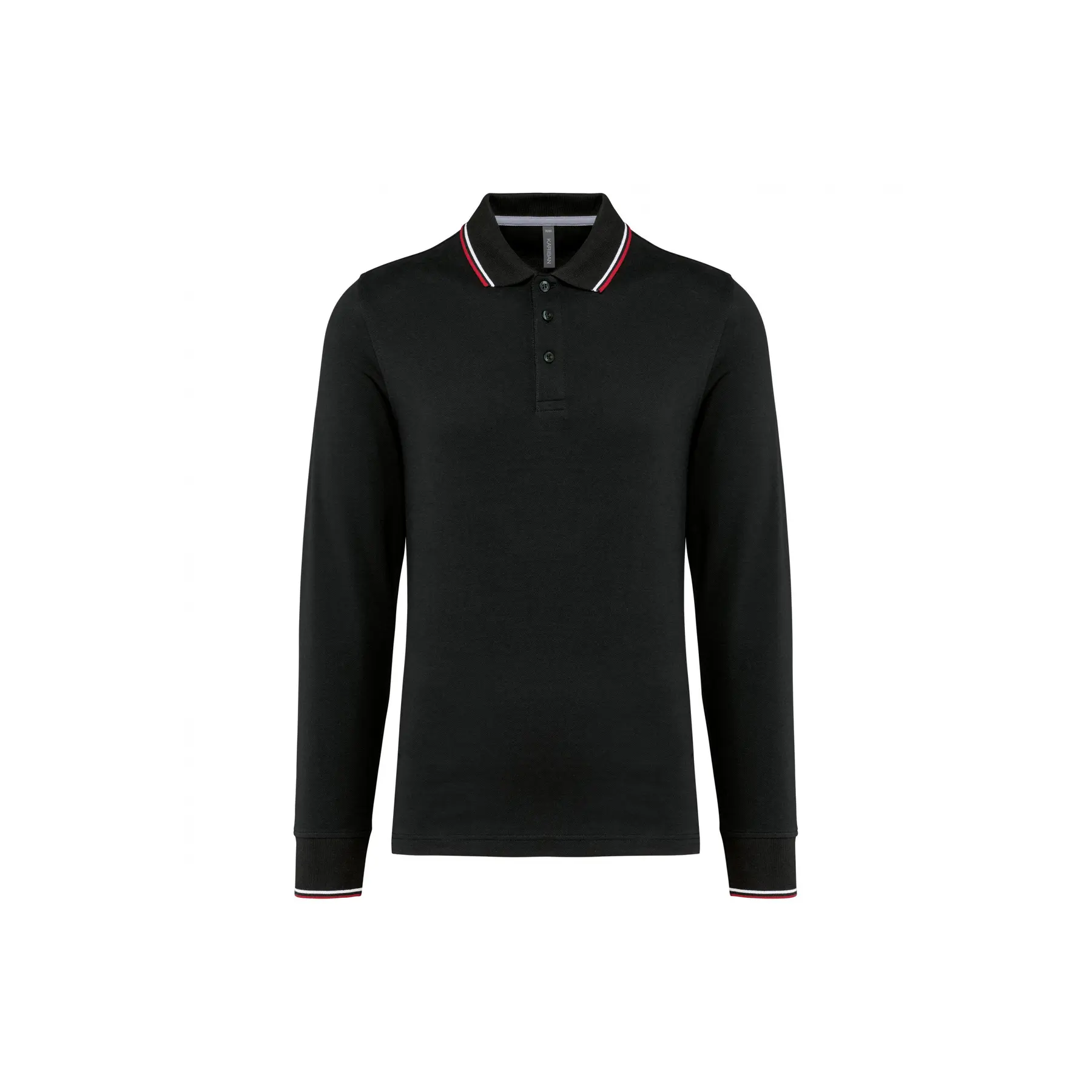 Polo-Shirt aus Piqué-Strick langarm Kariban