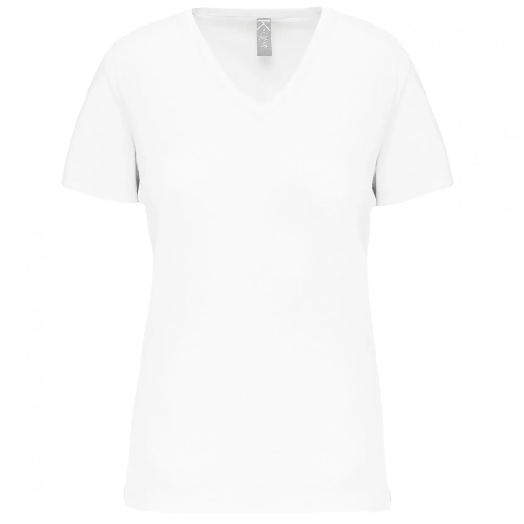 T-Shirt Mit V-Ausschnitt, Damen Kariban Bio150IC
